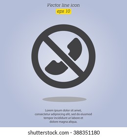 Web icon. Calls banned, Forbidden call