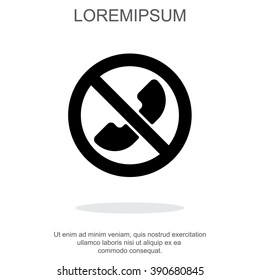 Web icon. Calls banned, Forbidden call