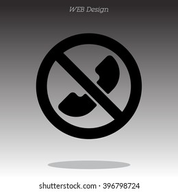 Web icon. Calls banned, Forbidden call