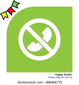 Web icon. Calls banned, Forbidden call