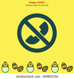 Web icon. Calls banned, Forbidden call