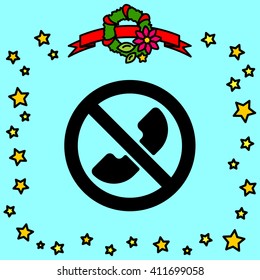 Web icon. Calls banned, Forbidden call