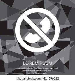 Web icon. Calls banned, Forbidden call