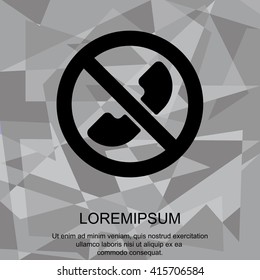 Web icon. Calls banned, Forbidden call