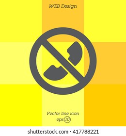 Web icon. Calls banned, Forbidden call