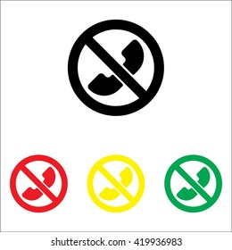 Web icon. Calls banned, Forbidden call
