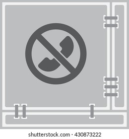 Web icon. Calls banned, Forbidden call