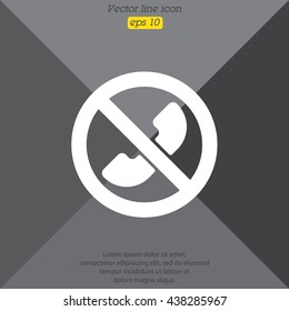 Web icon. Calls banned, Forbidden call