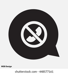 Web icon. Calls banned, Forbidden call