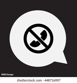 Web icon. Calls banned, Forbidden call