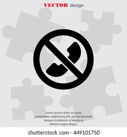 Web icon. Calls banned, Forbidden call