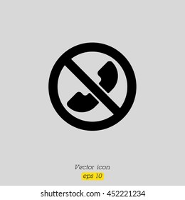 Web icon. Calls banned, Forbidden call