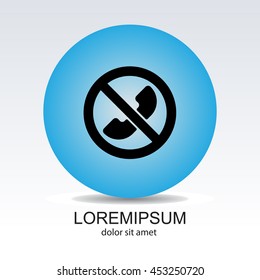 Web icon. Calls banned, Forbidden call