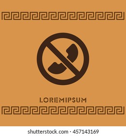 Web icon. Calls banned, Forbidden call