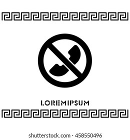 Web icon. Calls banned, Forbidden call