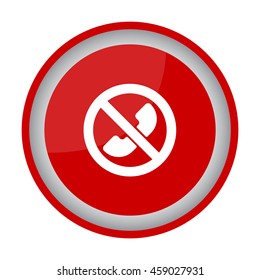 Web icon. Calls banned, Forbidden call