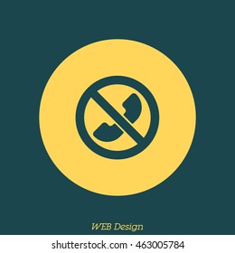Web icon. Calls banned, Forbidden call