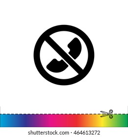 Web icon. Calls banned, Forbidden call