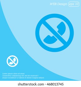 Web icon. Calls banned, Forbidden call