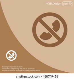 Web icon. Calls banned, Forbidden call