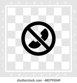Web icon. Calls banned, Forbidden call