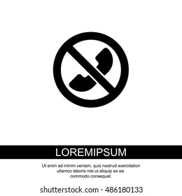 Web icon. Calls banned, Forbidden call