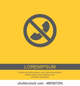 Web icon. Calls banned, Forbidden call
