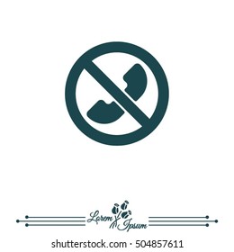 Web icon. Calls banned, Forbidden call
