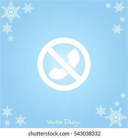 Web icon. Calls banned, Forbidden call