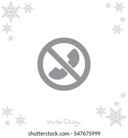 Web icon. Calls banned, Forbidden call