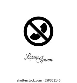 Web icon. Calls banned, Forbidden call