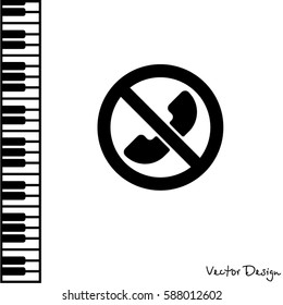 Web icon. Calls banned, Forbidden call