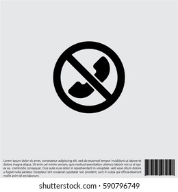 Web icon. Calls banned, Forbidden call