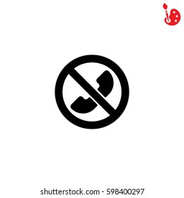 Web icon. Calls banned, Forbidden call