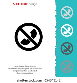 Web icon. Calls banned, Forbidden call