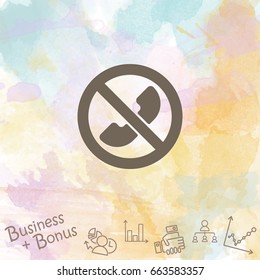 Web icon. Calls banned, Forbidden call