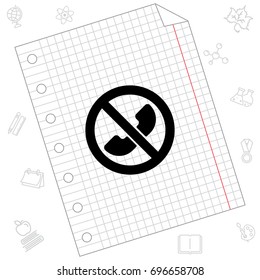 Web icon. Calls banned, Forbidden call
