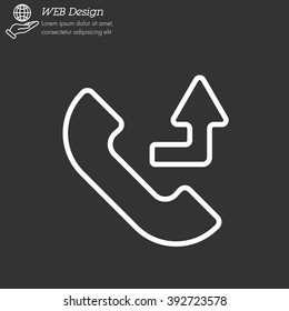 Web icon. Calls forwarded