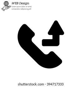 Web icon. Calls forwarded