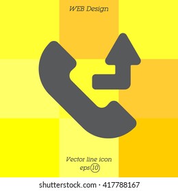 Web icon. Calls forwarded