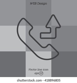 Web icon. Calls forwarded