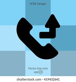 Web icon. Calls forwarded