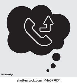 Web icon. Calls forwarded