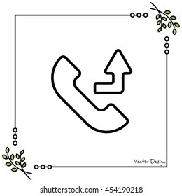 Web icon. Calls forwarded