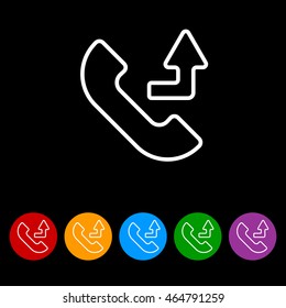 Web icon. Calls forwarded