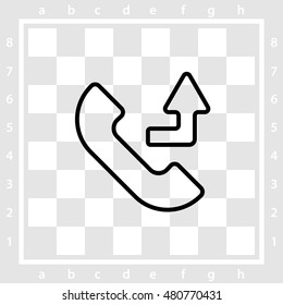 Web icon. Calls forwarded