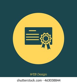 Web icon. Charter, certificate