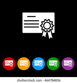 Web icon. Charter, certificate