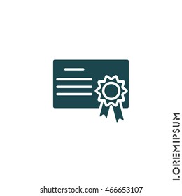 Web icon. Charter, certificate