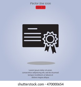 Web icon. Charter, certificate